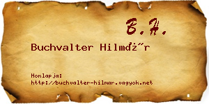 Buchvalter Hilmár névjegykártya
